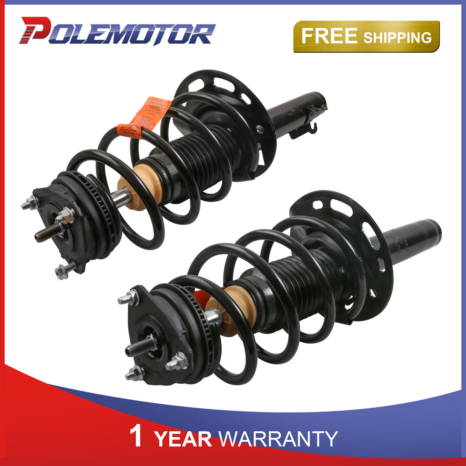 Pair Front Struts Shocks For Ford Focus 2008-11 Left & Right Side 272257 272258