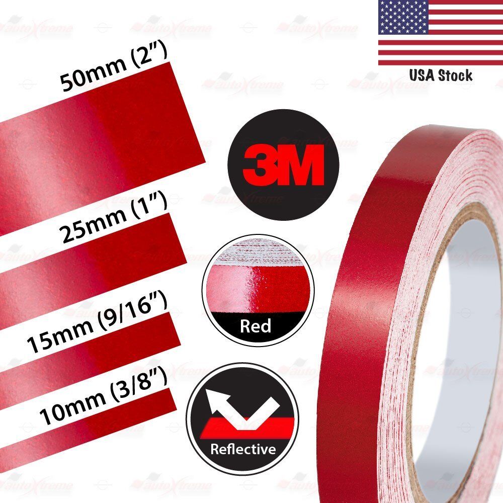 3M REFLECTIVE High Visibility Self Adhesive Decal Tape Stickers 3/8\