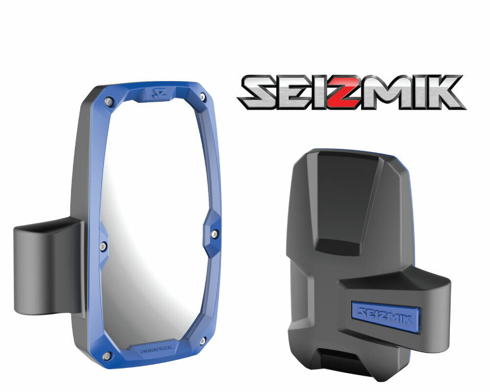 BLUE Seizmik Embark Side View Mirrors for 2017-2023 Polaris Ranger 1000 XP /Crew