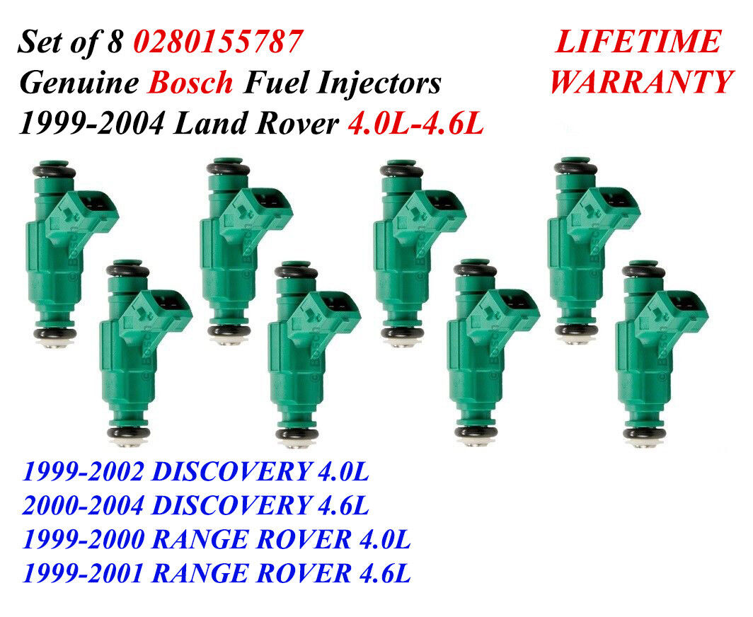 8X Genuine Bosch Fuel Injectors for Range Rover Land Rover Discovery 4.0L 4.6L