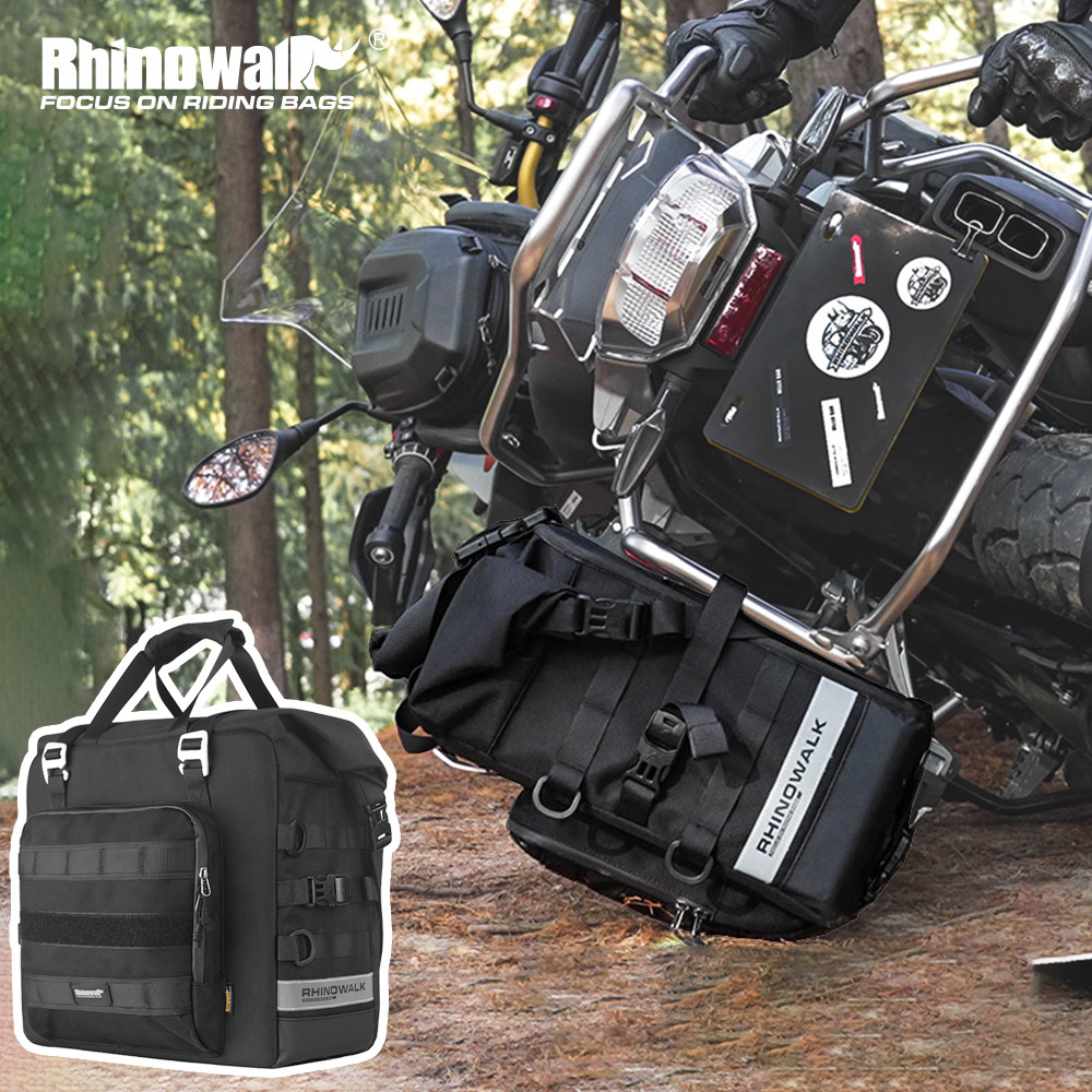 Rhinowalk Motorcycle Side Pannier Bag 25L Waterproof Quick Release Saddle Bag