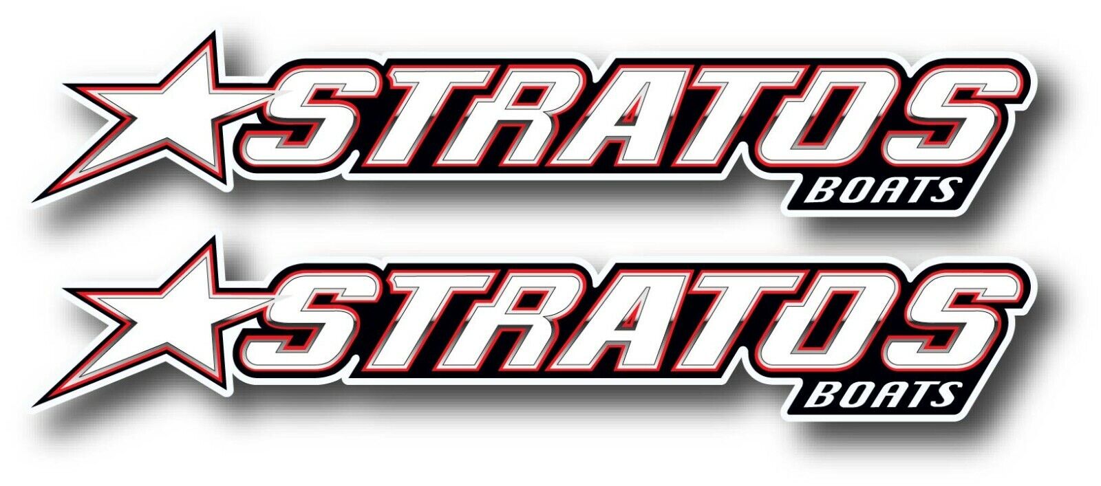 2X STRATOS BOATS DECAL STICKER US MADE FISHING BASS TRUCK VEHICLE CAR WINDOW