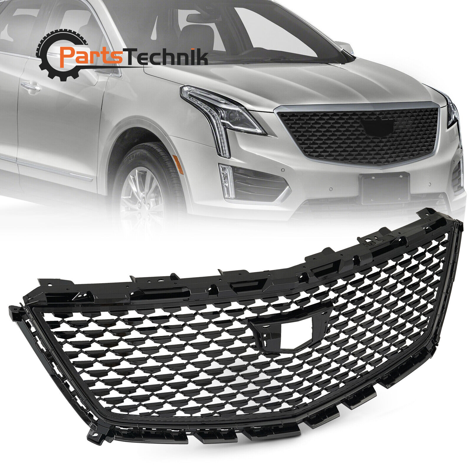 For 2016 2017 2018 2019 2023 Cadillac XT5 Front Upper Grille Grill Black Diamond