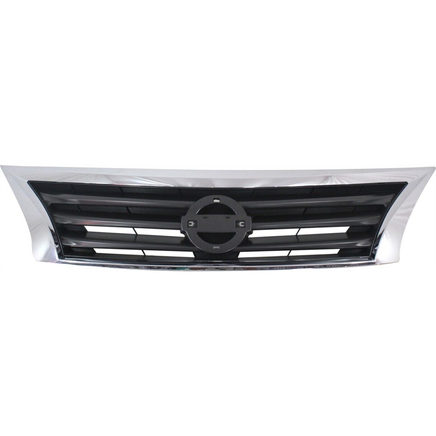 Front Upper Bumper Mounted Grille For 2013-2015 Nissan Altima Chrome Sheell
