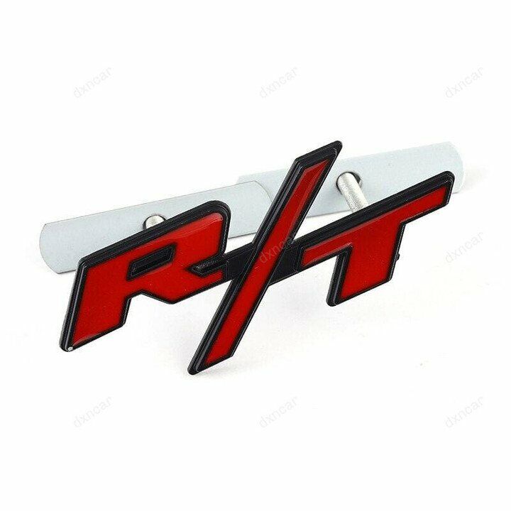 R/T RT Black Red Dodge Front Grille Charger Logo Emblem Nameplate Car Auto RAM