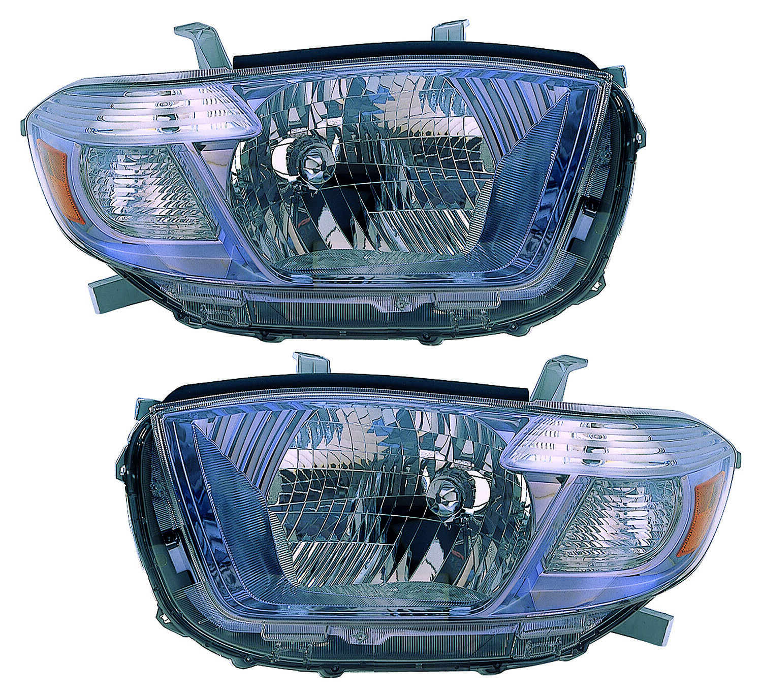 For 2008-2010 Toyota Highlander Headlight Halogen Set Driver and Passenger Side