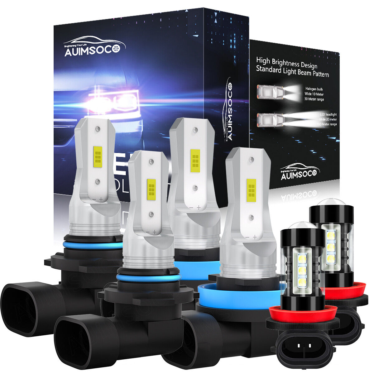 For 2015-2021 Honda CR-V Combo LED Headlight High/Low Beam Fog light bulbs Kit