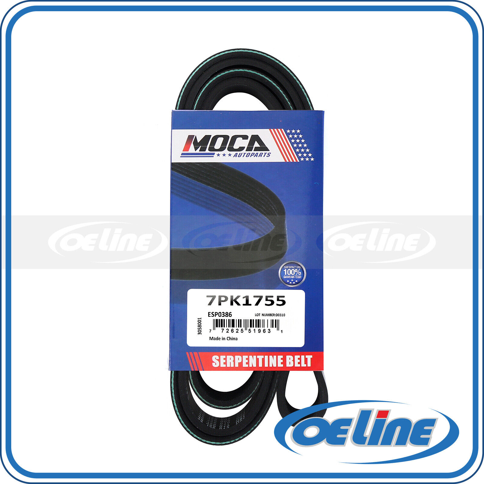 EPDM Serpentine Belt for 04-08 Acura TSX 2.4L & 07-09 Honda CR-V 2.4L 7PK1755