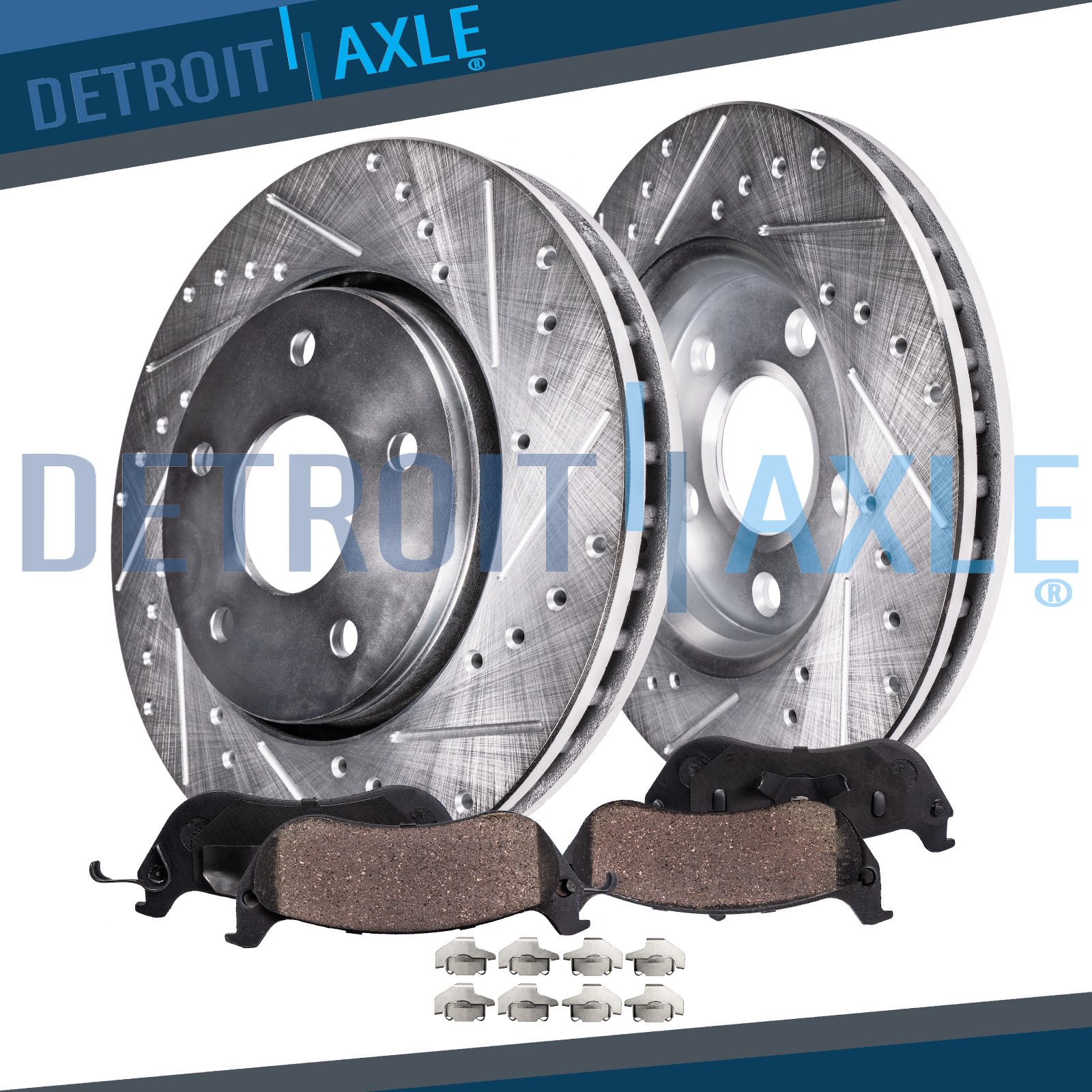 Front 316mm DRILLED Brake Rotors & Ceramic Pads for 2008 - 2014 Cadillac CTS