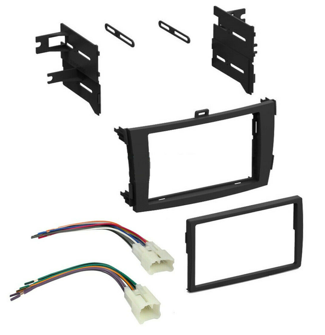 2009-2011 Toyota Corolla Stereo Double DIN Dash Kit with Wire Harness Combo 