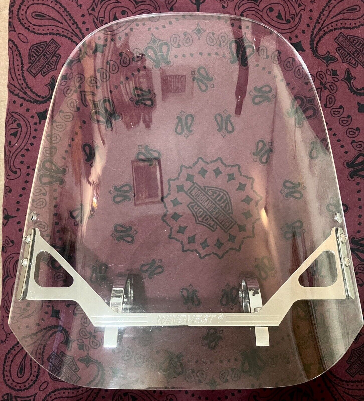 Windvest Clear Windshield For Harley Non Touring 18”X14”