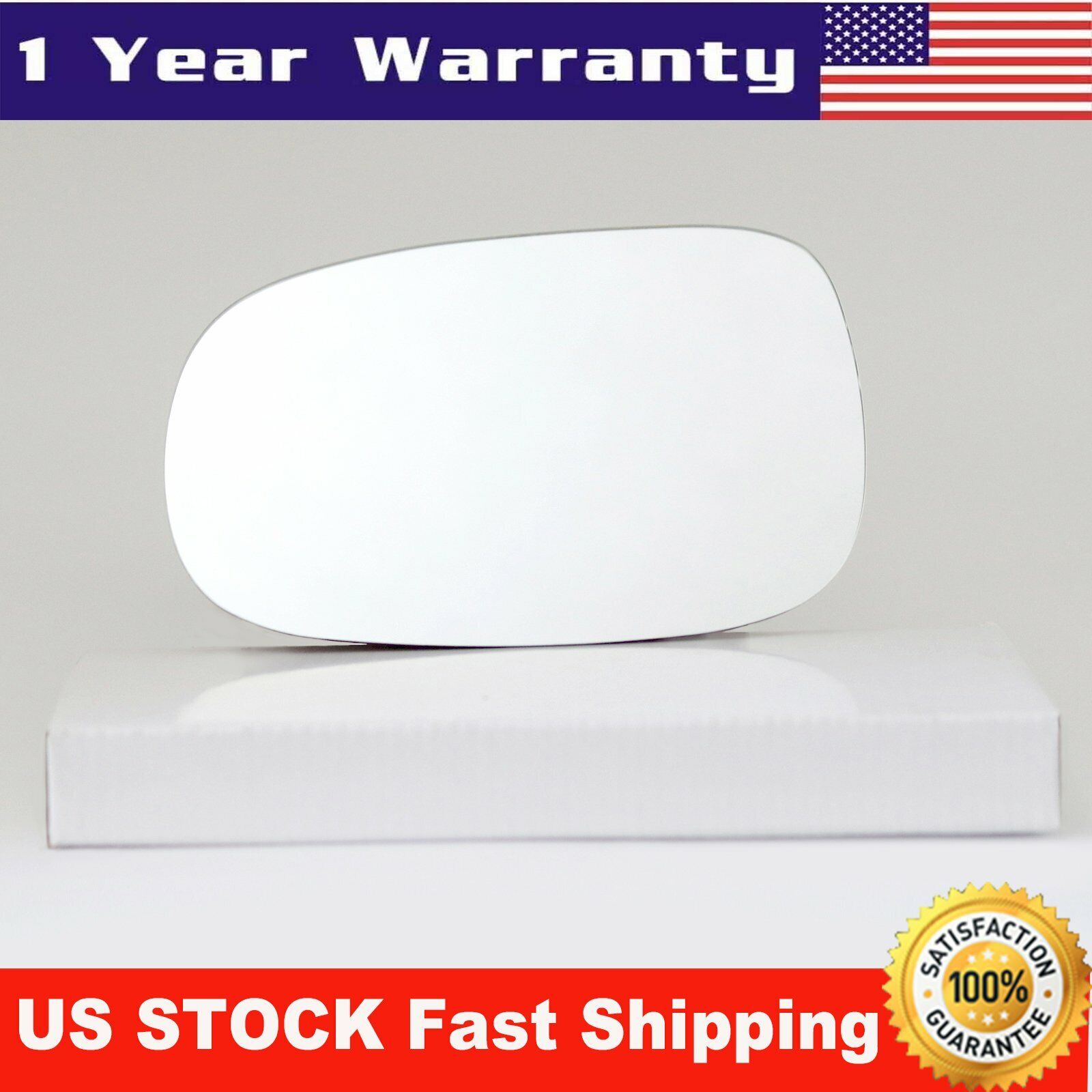 Mirror Glass Left Driver Side Full Adhesive for Volvo C30 C70 S40 S60 S80 V50