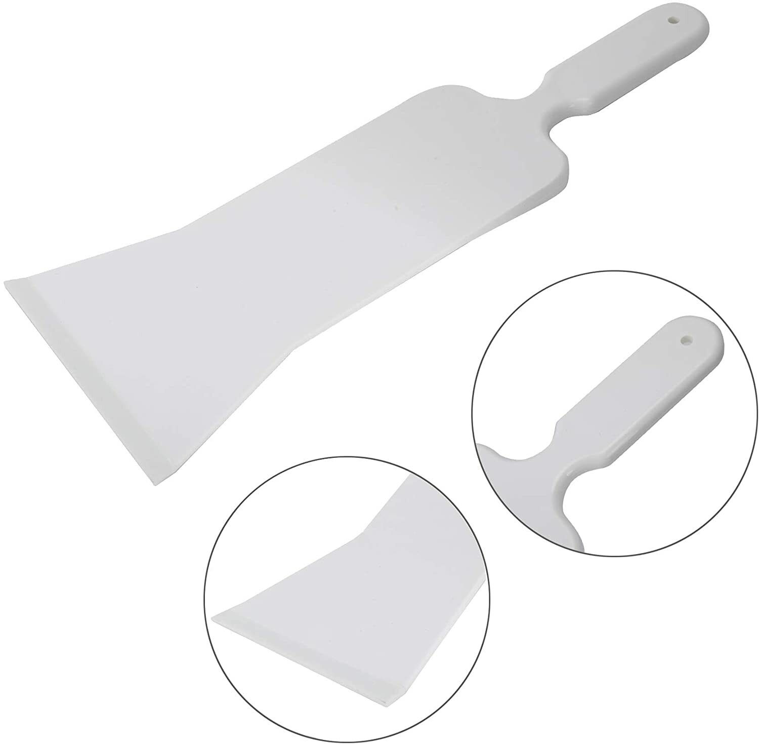 AuInLand Long Handle Scraper Auto Paddle Squeegee Car Window Tint Tool TPE White