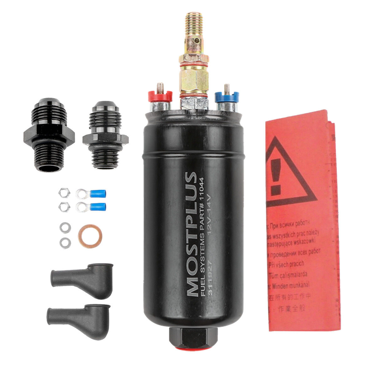 MOSTPLUS 300LPH Universal External Inline Fuel Pump Replaces 0580254044 044