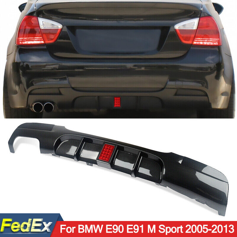 F1 Style Rear Diffuser Carbon Look ABS For BMW E90 325i 335i M Sport 2005-13