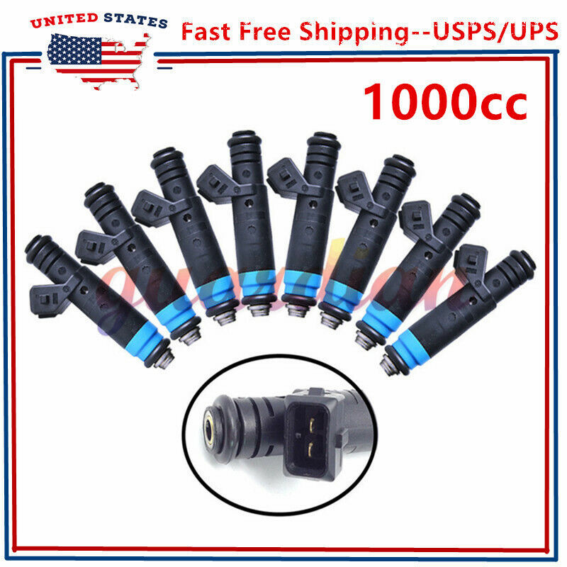 8x Fuel Injectors For Ford Lotus Dodge 1000cc High Impedance EV1 OE#FI114992 US