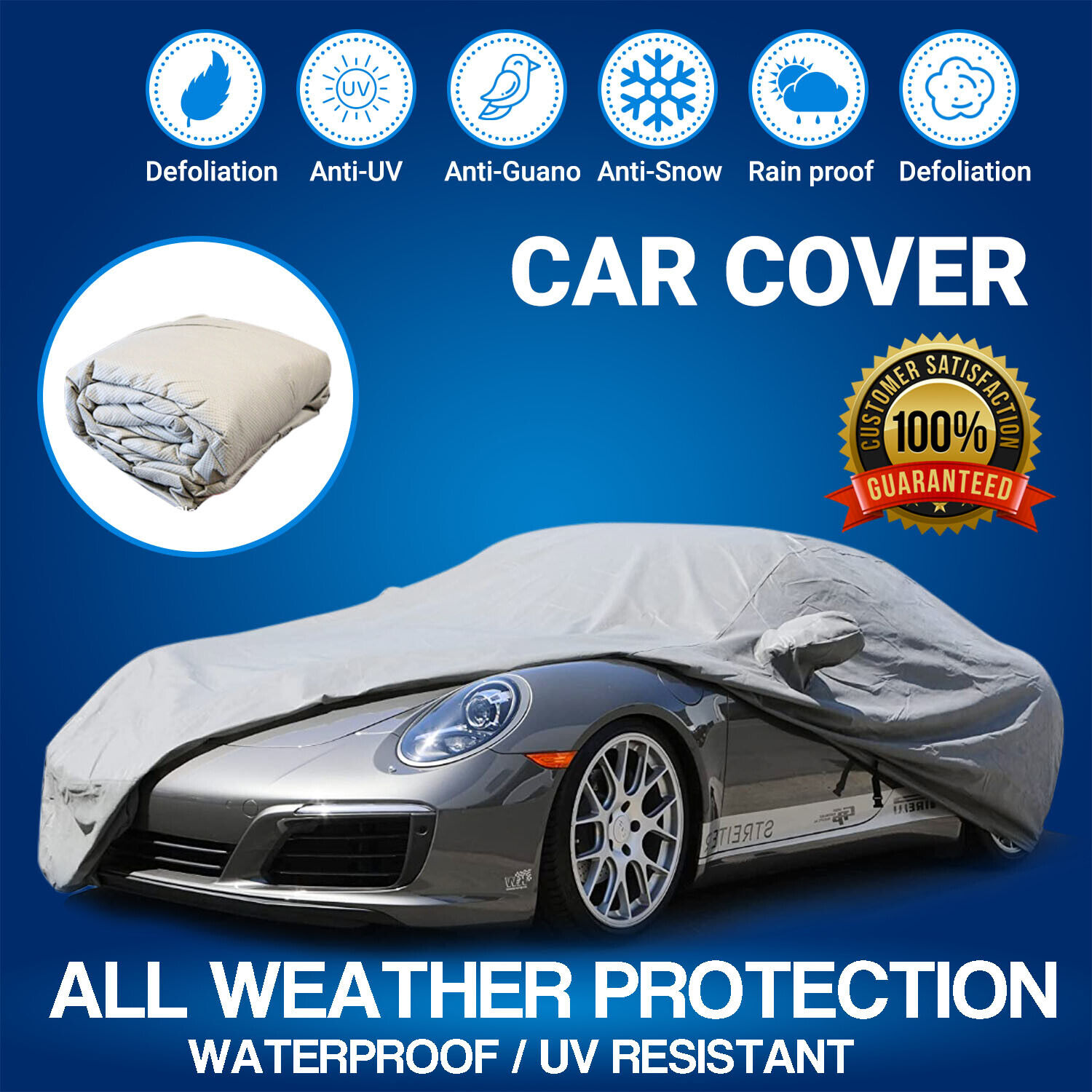 All Weather Protection Car Cover For 1993-2024 SUBARU IMPREZA WRX STI W/ SPOILER