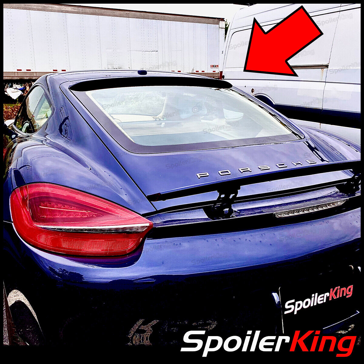 Rear window spoiler (Fits: Porsche Cayman 981 2012-16) SpoilerKing 284R