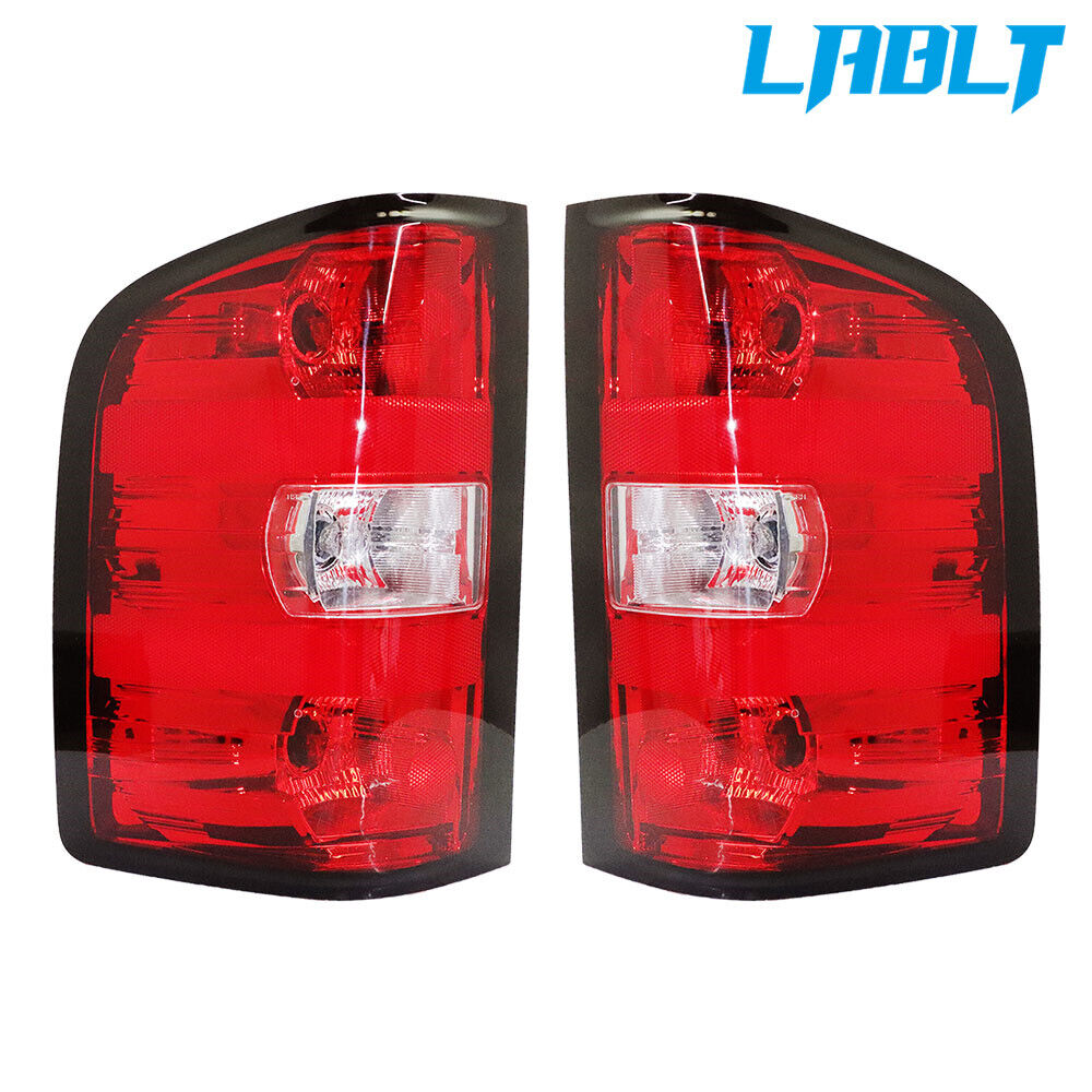 LABLT LH&RH Tail Lights Lamps For 2007-2013 Chevy Silverado 1500 2500 3500 HD