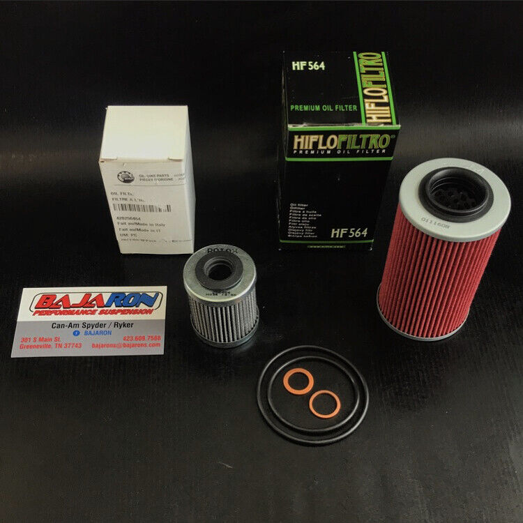 BajaRon HiFlo 564-SE5 Oil Filter w/Extended Trans Filter-Can-Am Spyder +Seal Kit