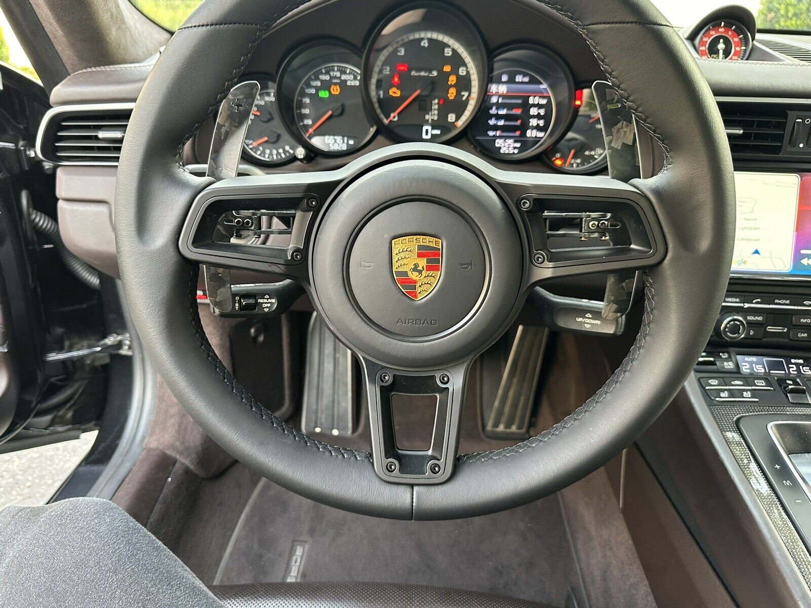 Porsche carbon fiber magnetic paddle shifters for 718/Macan/991.2 Steering wheel