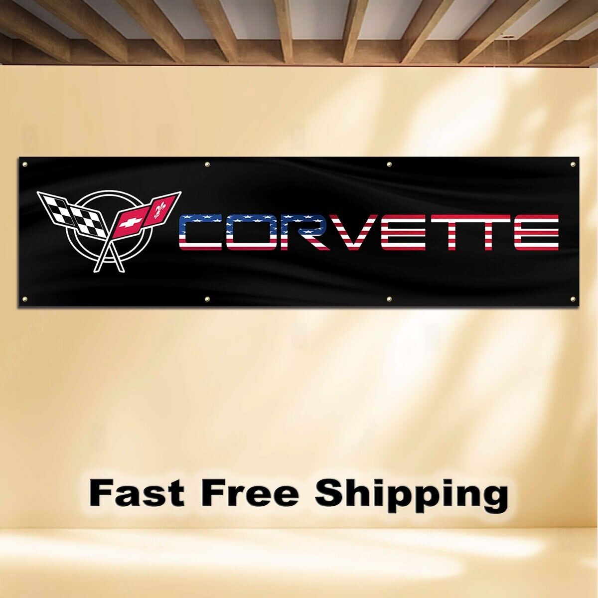 Corvette 2\'X8\' BANNER FLAG Chevrolet