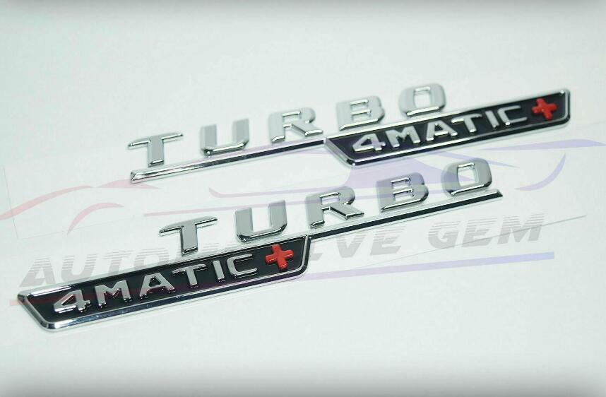TURBO 4MATIC+ PLUS Fender AMG Emblem Chrome Logo Badge E53 CLS53 GLE53 GT53