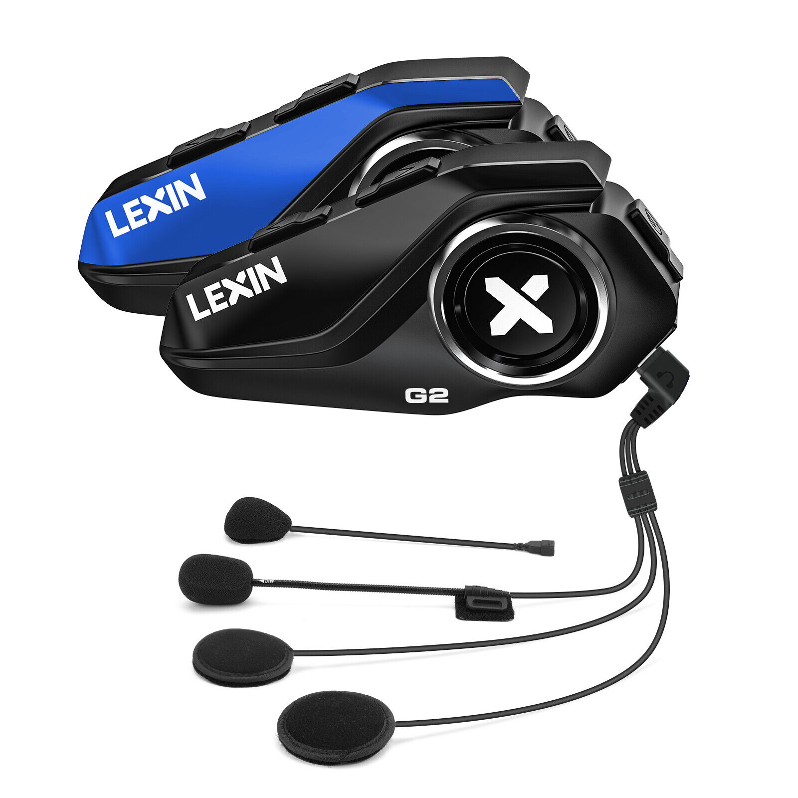 LEXIN G2  Motorcycle Intercom Helmet Headset Bluetooth Interphone 6Riders 2000m