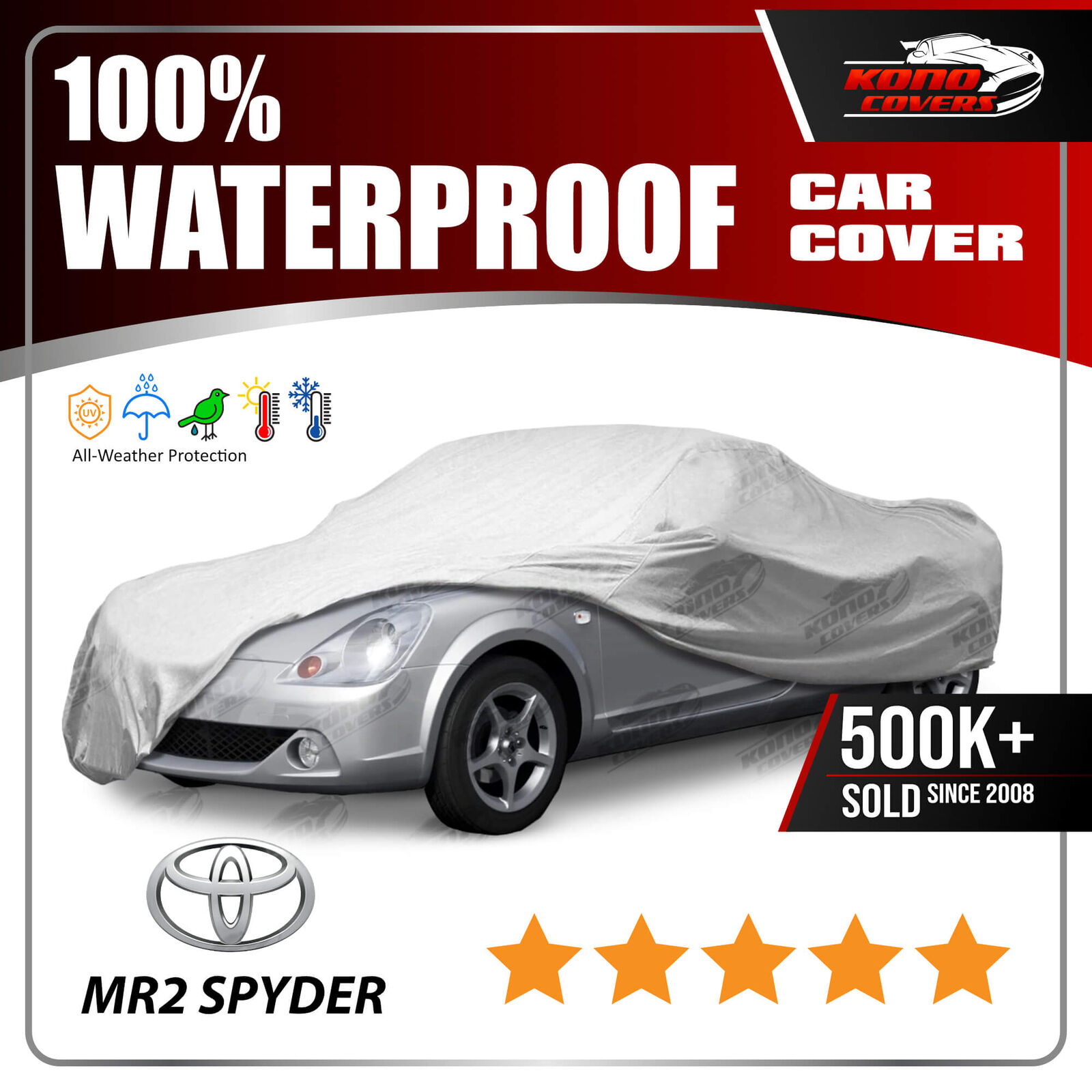 Fits Toyota Mr2 Spyder 6 Layer Waterproof Car Cover 2001 2002 2003 2004 2005
