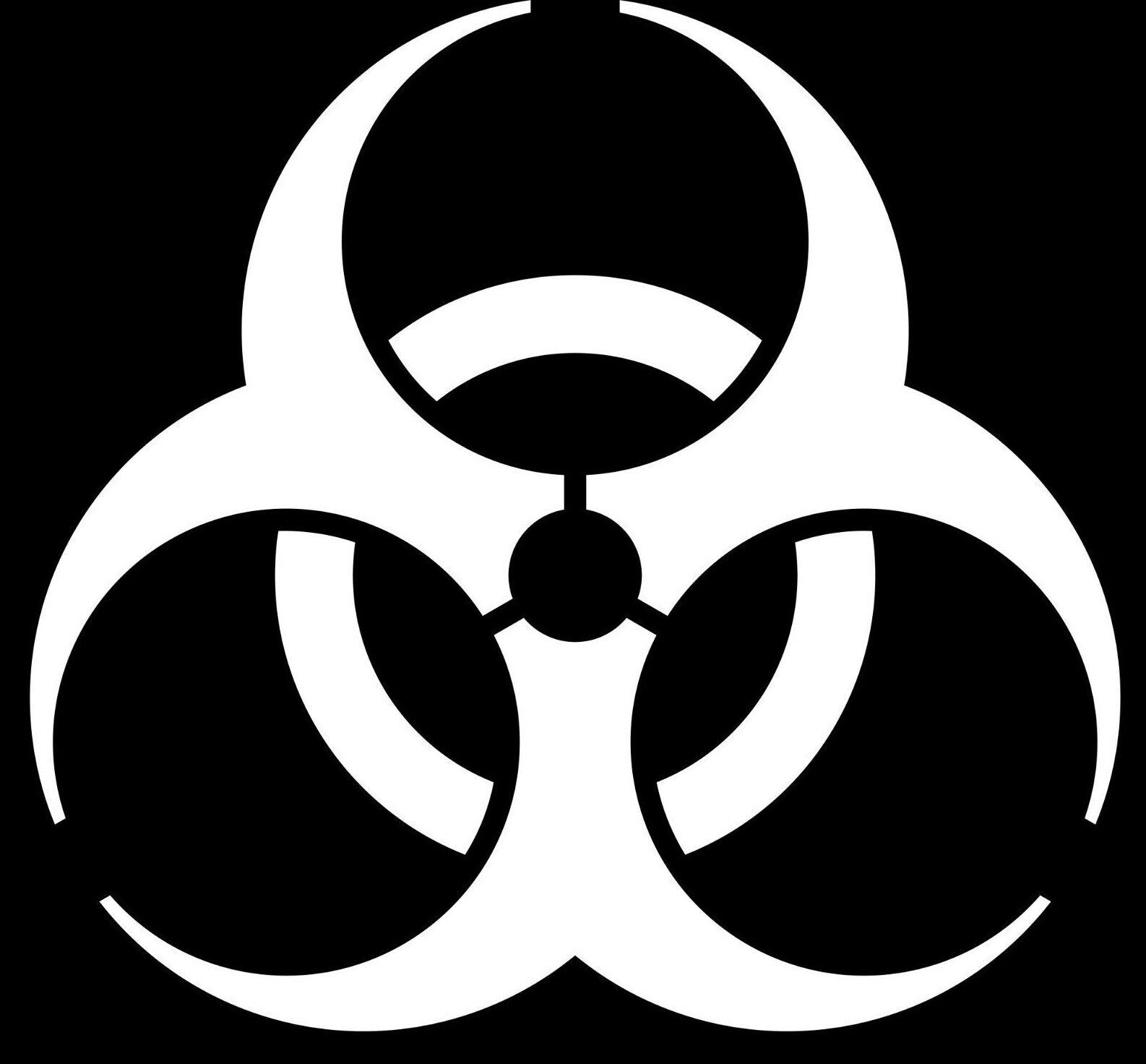 Biohazard Decal - Buy 1 Get 1 Free - Safety Symbol Bio Hazard Decal - BOGO