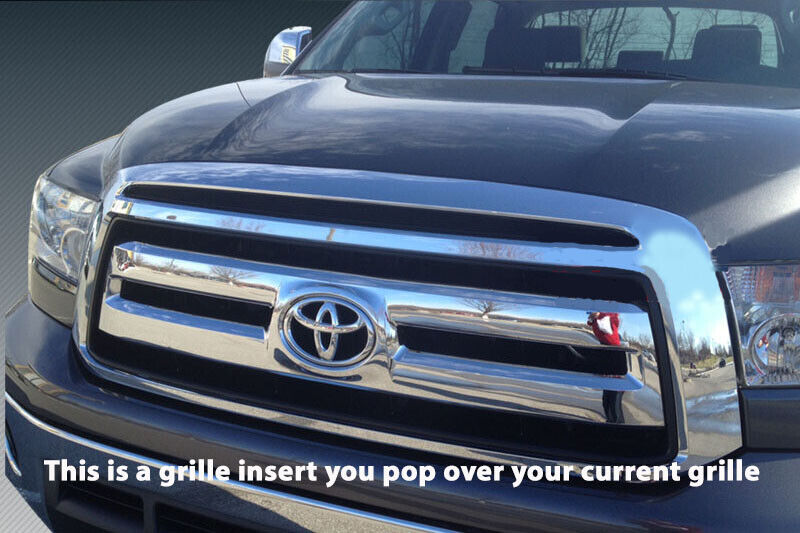 Fits 2010-2013 Toyota Tundra chrome grille INSERT grill OVERLAY trim (SR5 BASE)