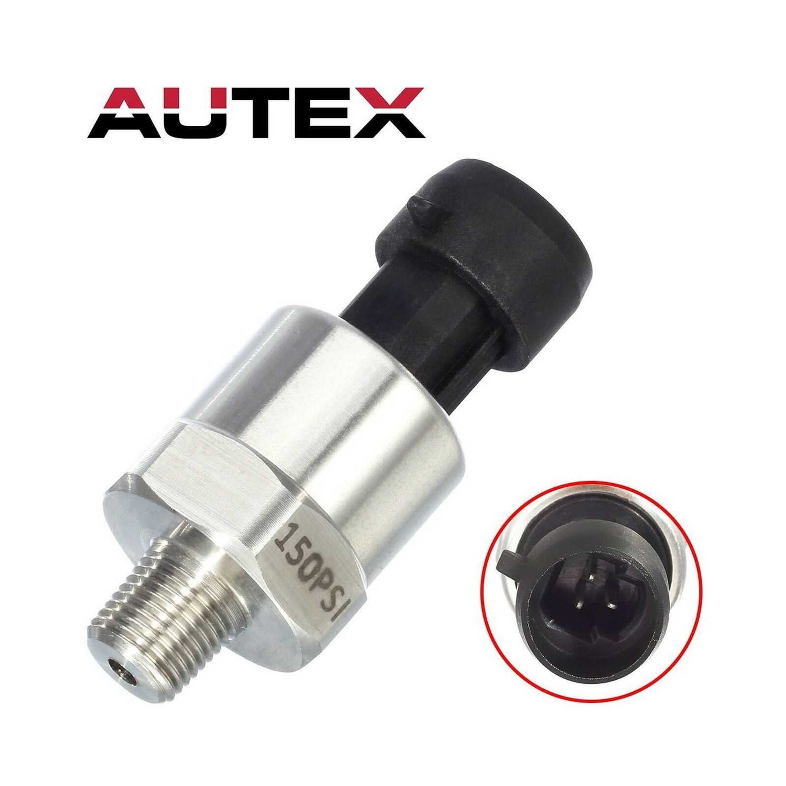AUTEX 150 Psi Pressure Transducer/Sender/Sensor 2.08 OZ Stainless Steel Oil Fuel