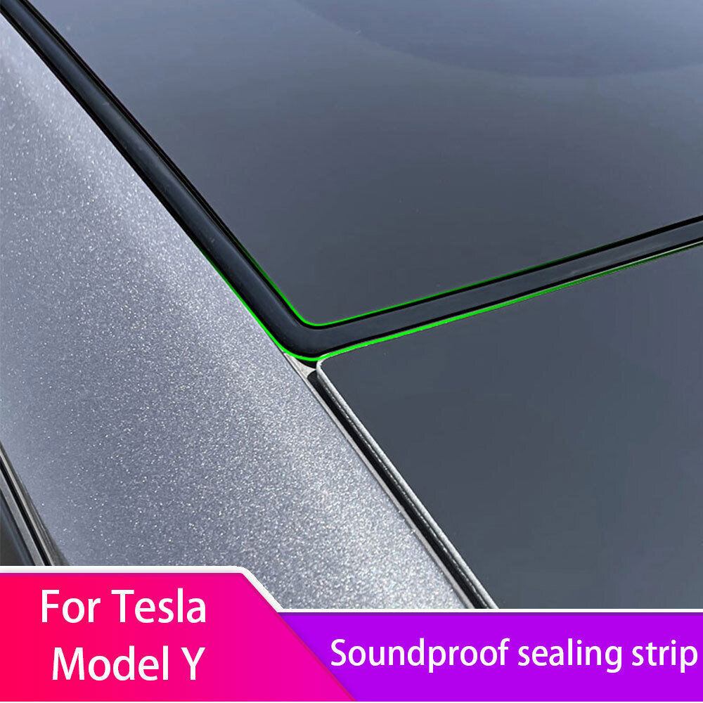 For Tesla Model Y Car Sunroof Rubber Seal  Rubber Strip Wind Noise Reduction Kit