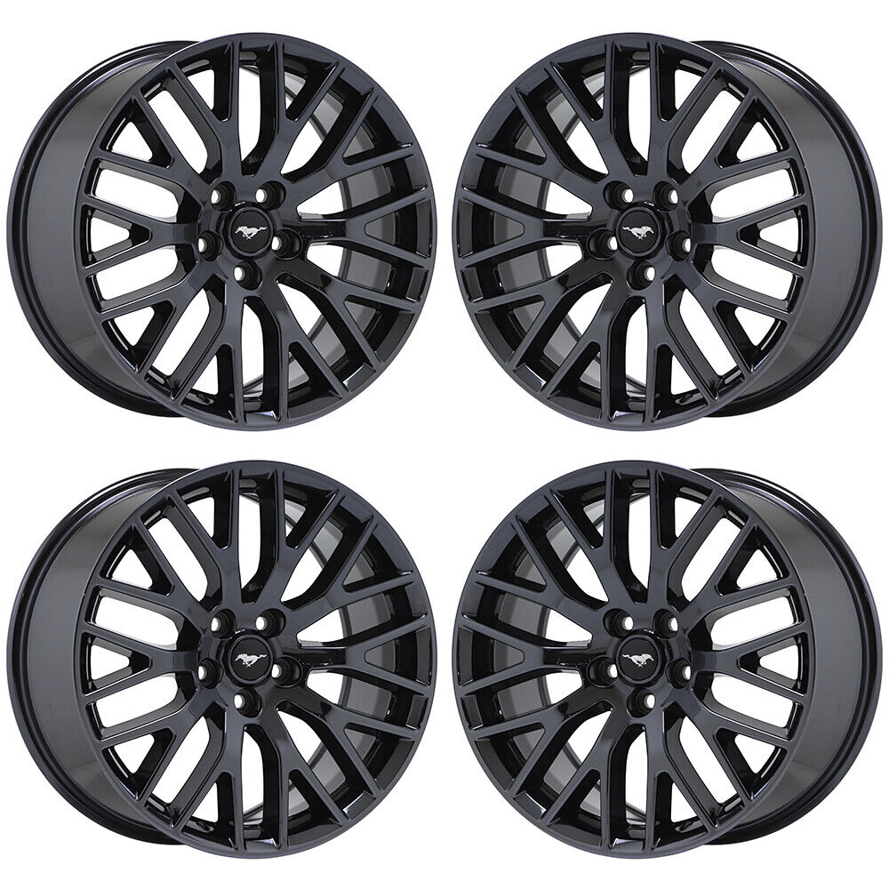 19x9 19x9.5 Ford Mustang GT Black chrome wheels rims Factory OEM set 10036 10038