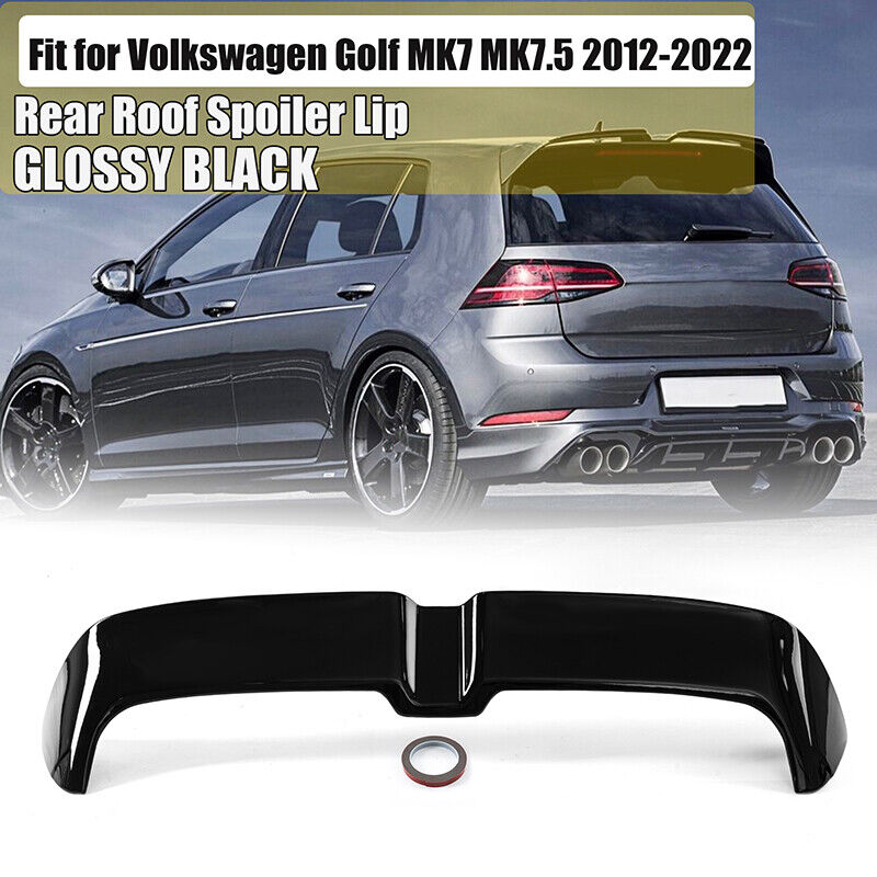 For Volkswagen VW Golf 7 MK7 7.5 2014~19 Gloss Black Rear Roof Spoiler Wing