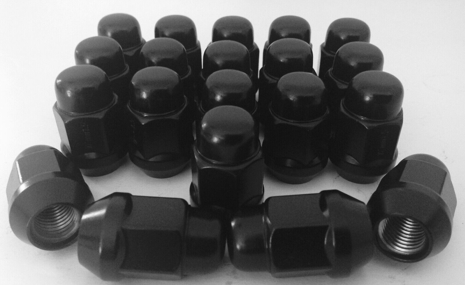 20 Gorilla Acorn Lug Nuts 3/4 Hex for C4 C5 C6 C7 BLACK 12x1.50