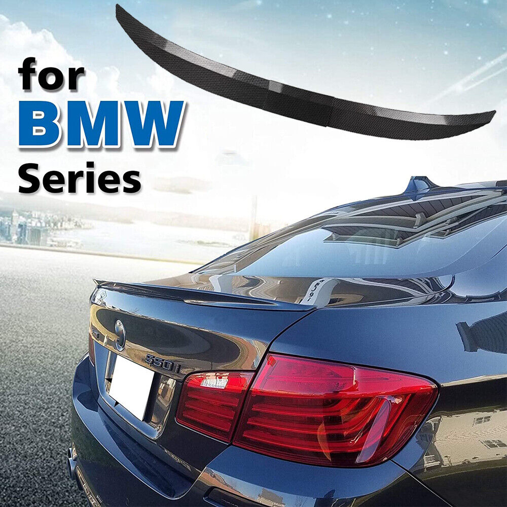Fit For BMW Sedan Carbon Fiber Rear Trunk Lip Spoiler Wing Adjustable Universal