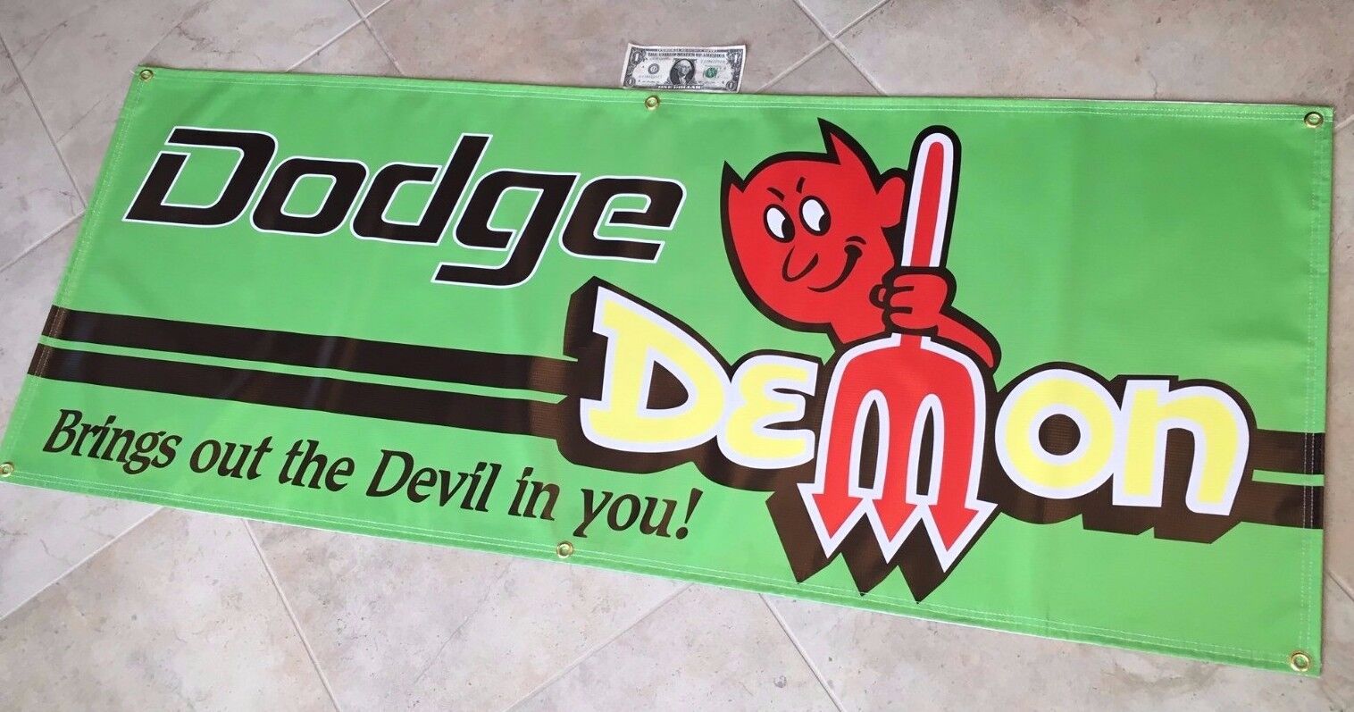 DODGE DEMON Garage Banner Sign (Large 2'x5')