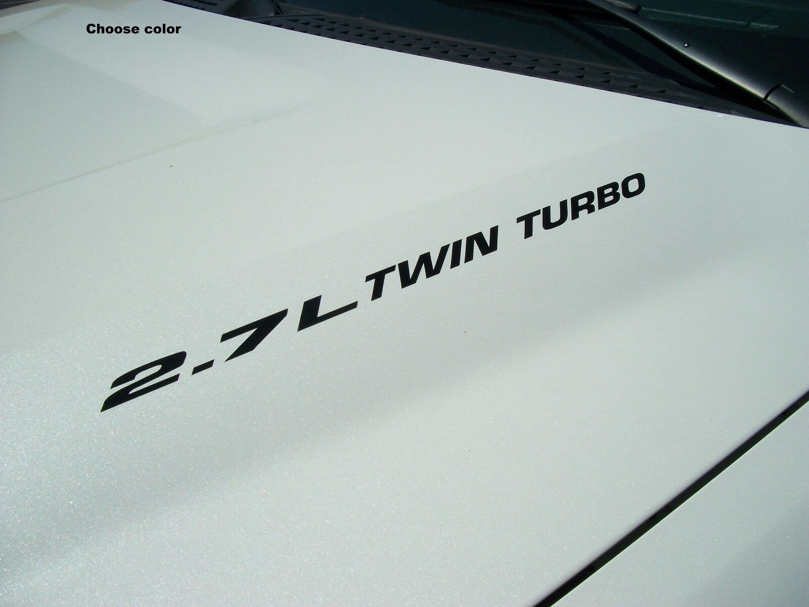 (2) 2.7L Twin Turbo Hood Decals emblem Ford F150 Ecoboost V6 Pickup Truck