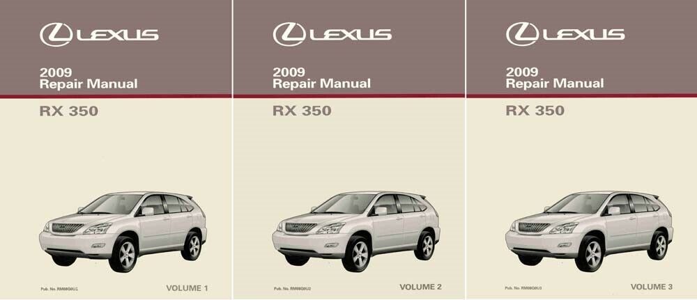 2009 Lexus RX 350 Shop Service Repair Manual Complete Set