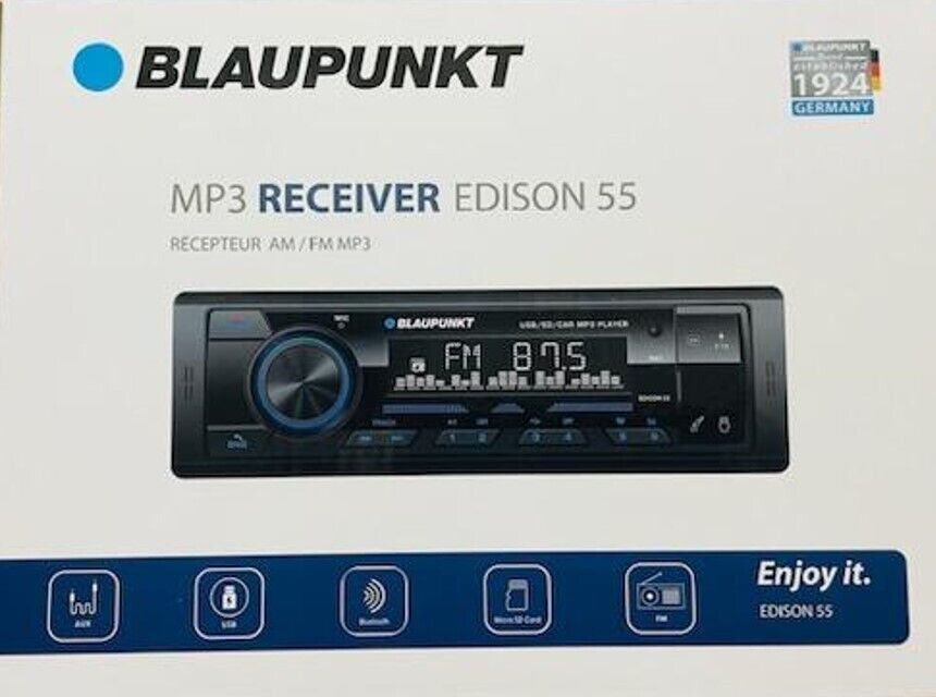 Blaupunkt EDISON 55 Single Din AM/FM MP3 / BLUETOOTH / SD Media Reciever
