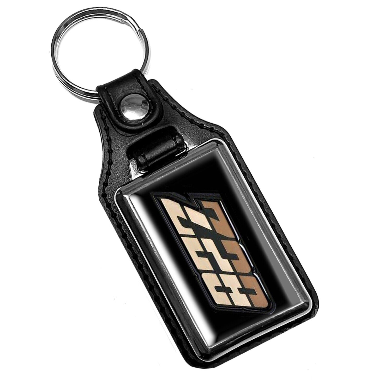 Compatible With 1980 Camaro Z28 Tri Color Design Faux Leather Key Ring Gift
