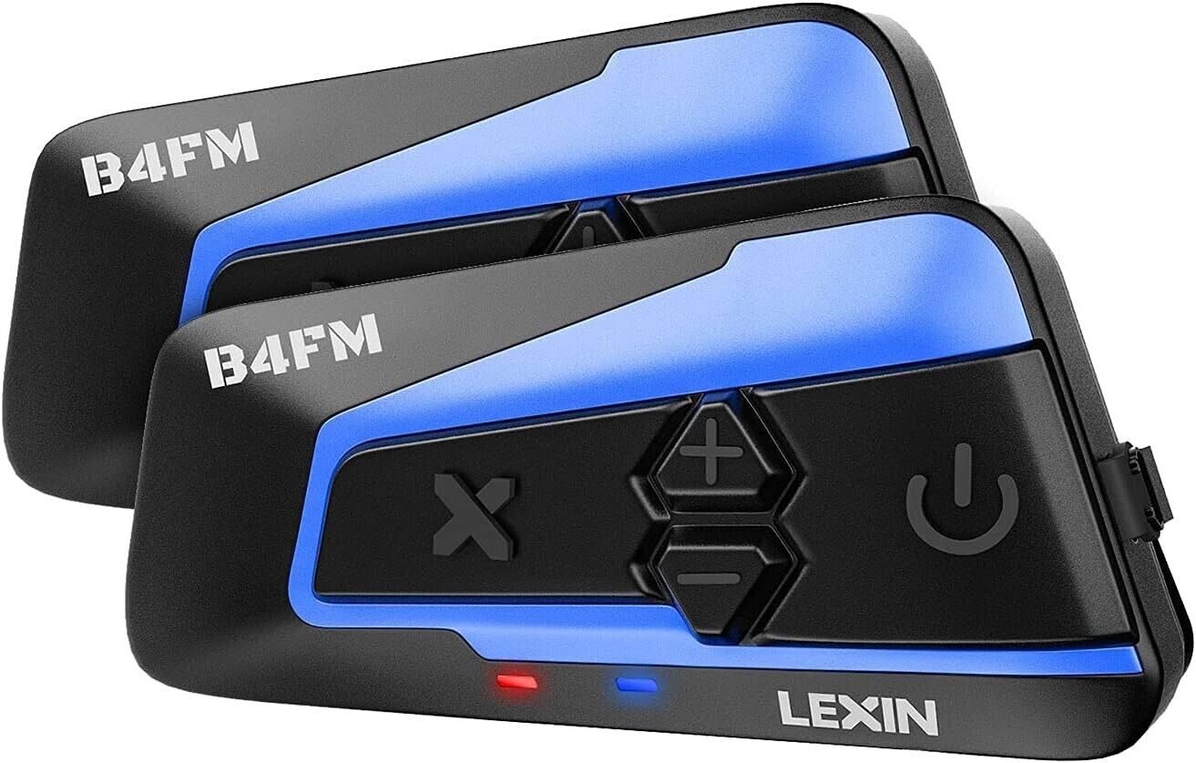 LEXIN 2pcs B4FM 10 Riders V5.0 Motorcycle Bluetooth Headset with Music Sharing,