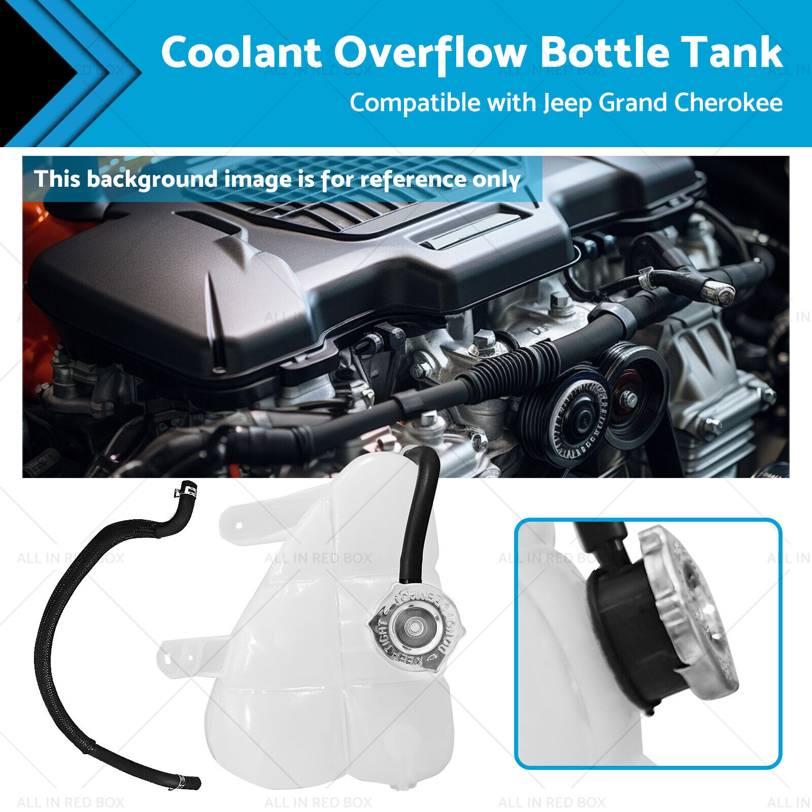 Coolant Overflow Bottle Tank Suitable for Jeep Grand Cherokee WK 3.0L 11-2015