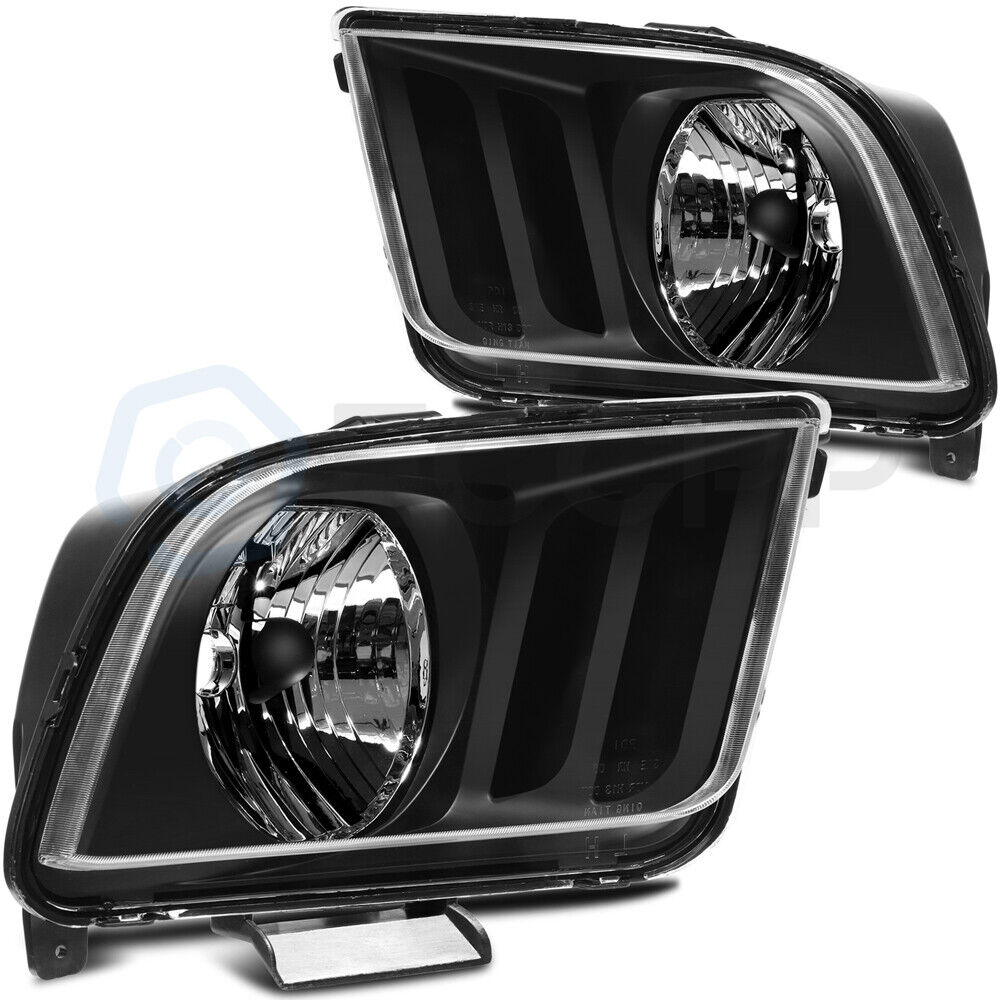Fits Ford Mustang 2005-2009 Headlight Assembly Pair Headlamp Left+Right Side Set