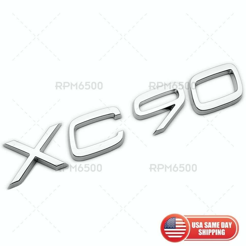 Volvo XC90 Rear Liftgate Letter Logo Badge Nameplate Emblem Sport Chrome