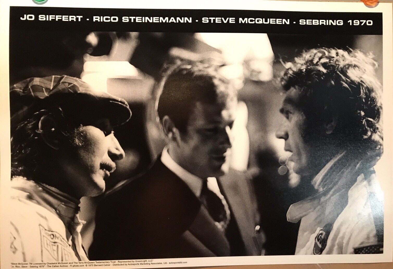 Jo Siffert, Rico Steinemann, Steve McQueen Sebring 1970 Meeting Own It