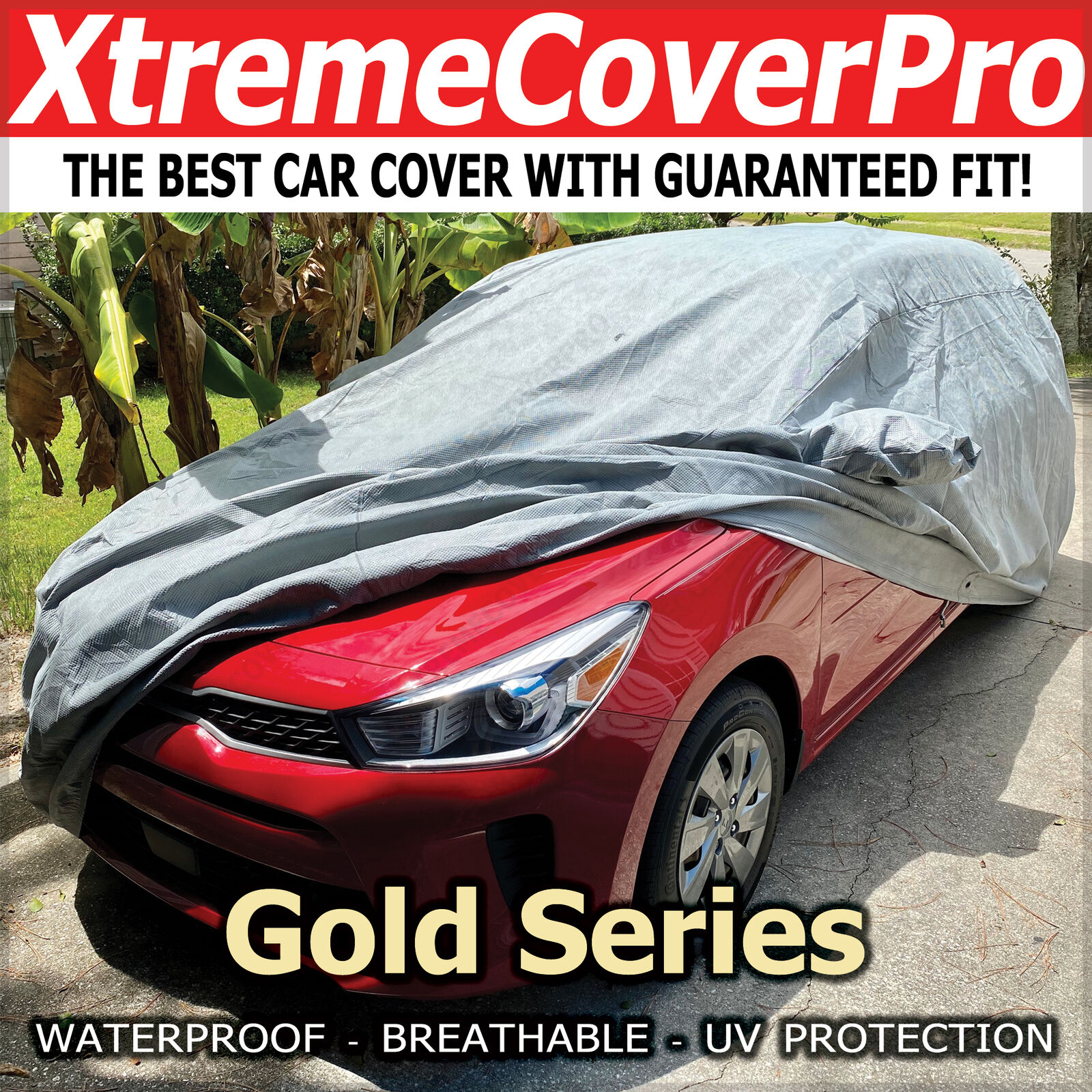 2015 AUDI R8 Waterproof Car Cover w/Mirror Pockets - Gray