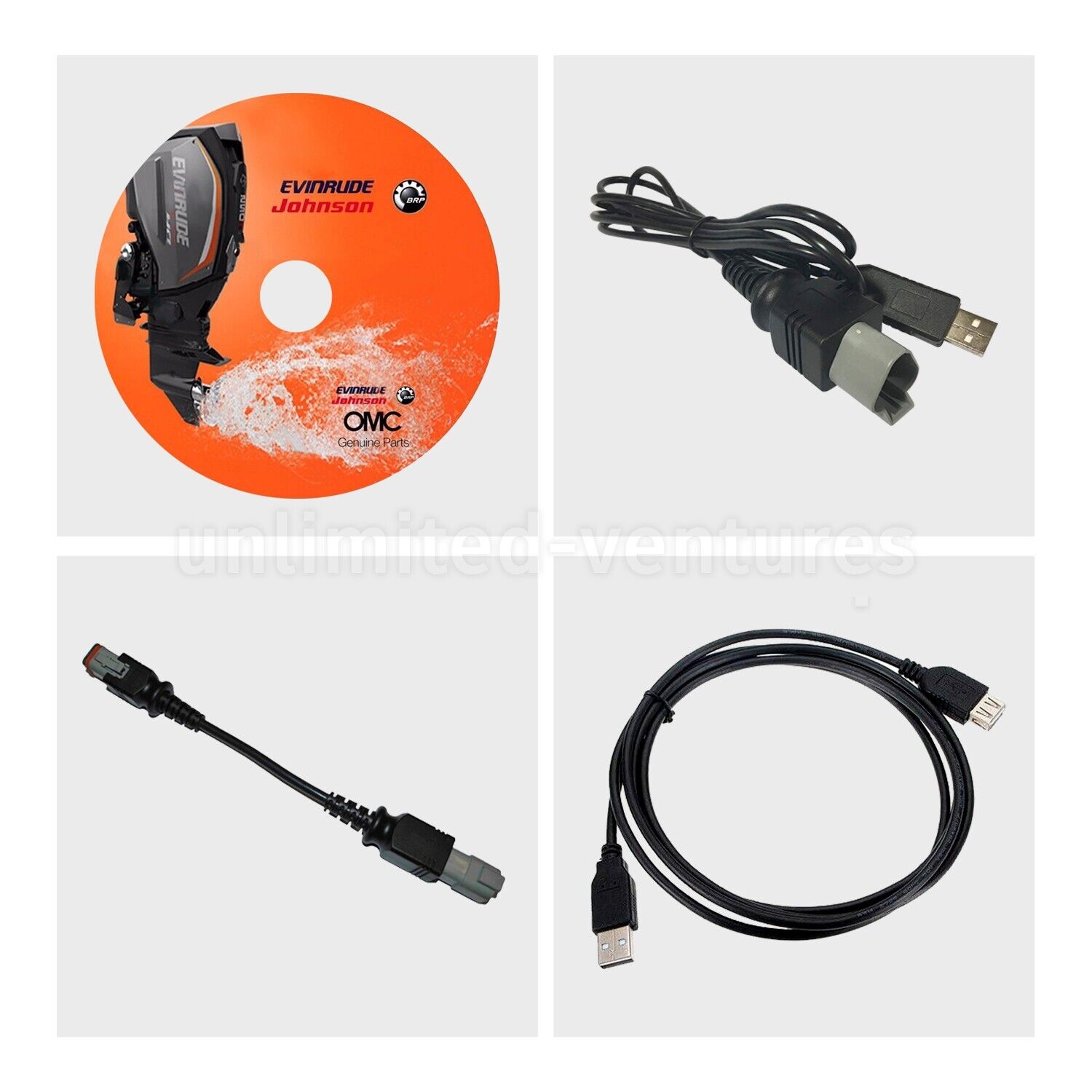 Diagnostic USB Cable tool KIT for Evinrude ETEC and FICHT with Bootstrap Cable