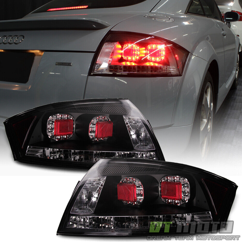 Black 2000-2006 Audi TT Quattro Lumileds LED Tail Lights Brake Lamps Left+Right